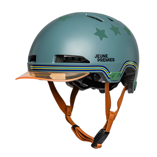Fashionable Jeune Premier x Lazer bike helmet with KinetiCore technology for kids and teens. A new standard in unequalled safety and fashion is born!