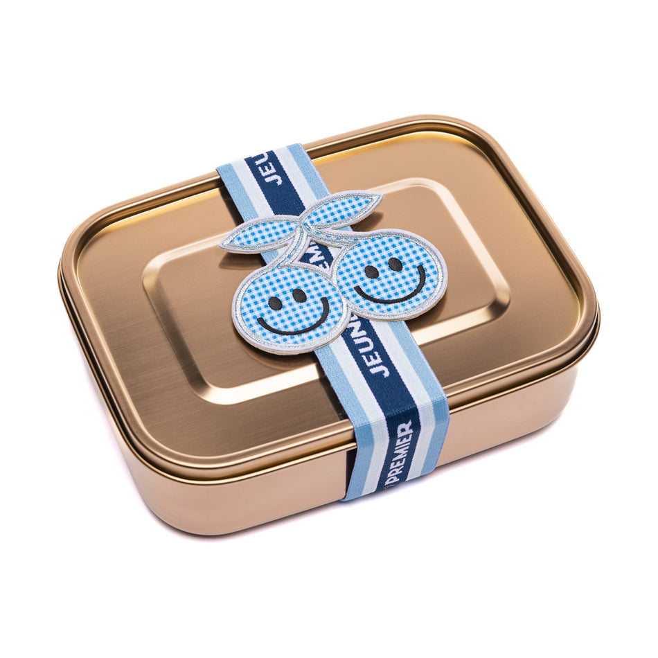Add that finishing touch to your lunchbox with a beautiful Jeune Premier lunchbox elastic.