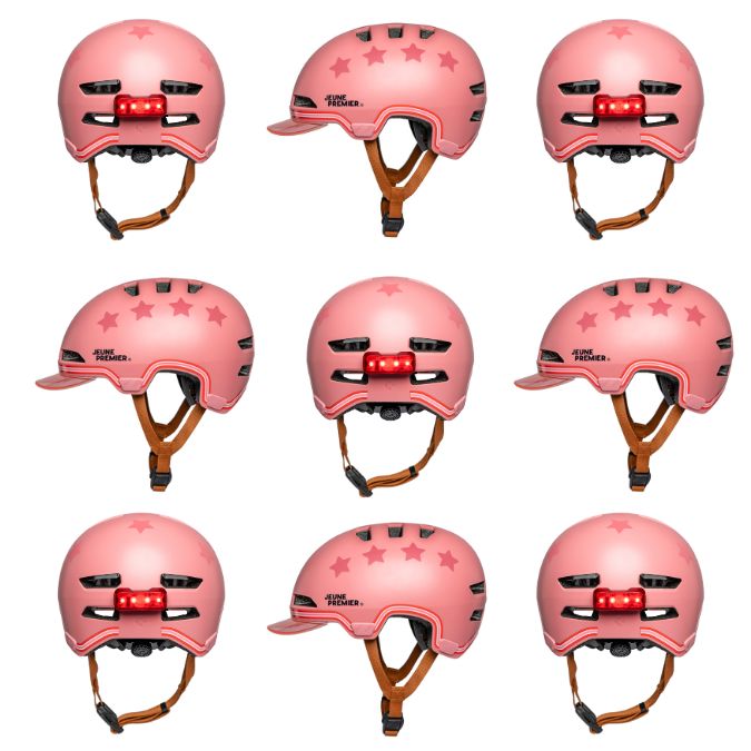 Fashionable Jeune Premier x Lazer bike helmet with KinetiCore technology for kids and teens. A new standard in unequalled safety and fashion is born!