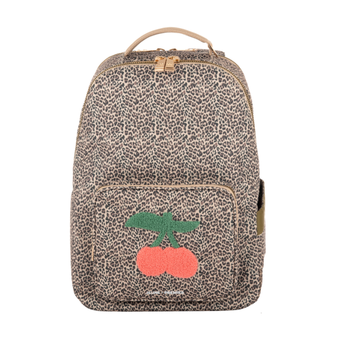 Trendy backpack for girls from 6 years. The New Bobbie Leopard Cherry is a rework of the classic Bobbie model.
