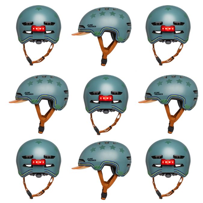 Fashionable Jeune Premier x Lazer bike helmet with KinetiCore technology for kids and teens. A new standard in unequalled safety and fashion is born!