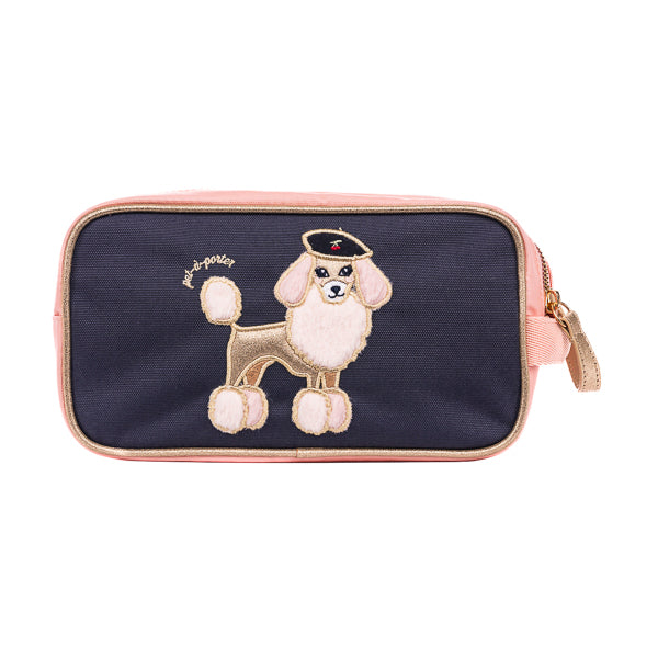 The Travel Pouch by Jeune Premier is a compact, stylish accessory with two zippers for easy organization. It’s the perfect travel companion!