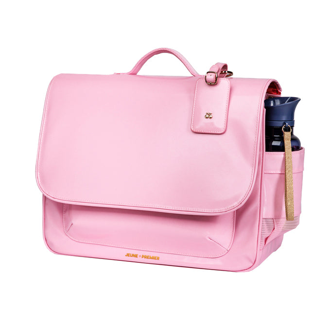 Recycled PET fabric and water bottle holder detail, Jeune Premier It Bag Midi Blush