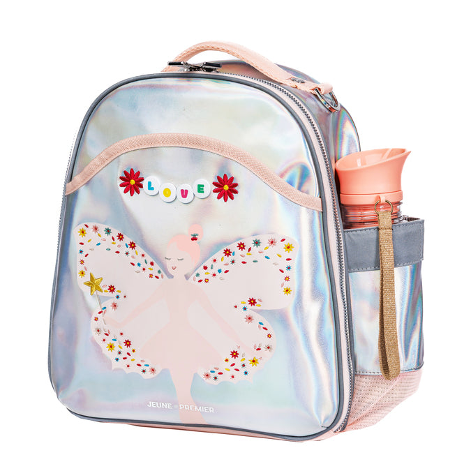 Jeune Premier Backpack Ralphie Magic Elf – ergonomic toddler backpack for girls aged 2–5, pink pastel design, made from recycled materials