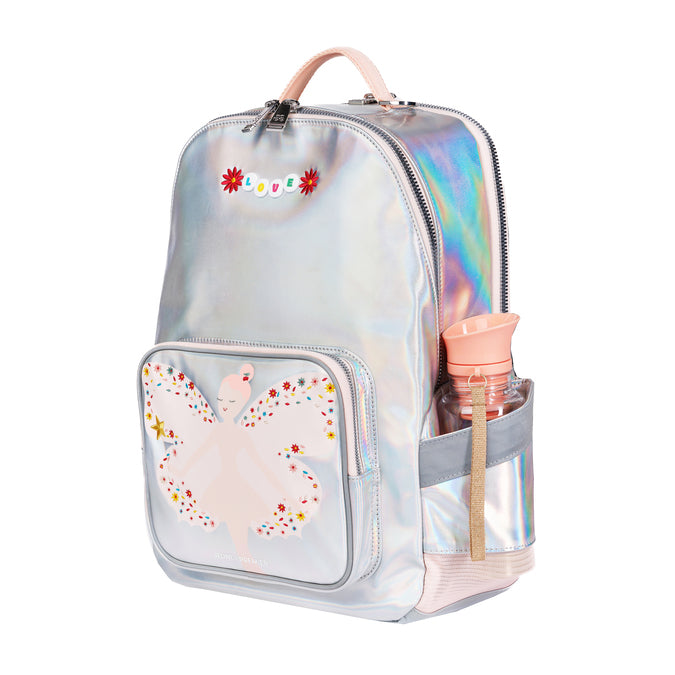 Jeune Premier New Bobbie Magic Elf – ergonomic school backpack for girls aged 6+, pastel pink design, made from recycled materials