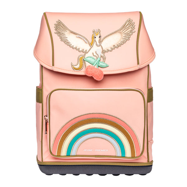 Discover the Ergomaxx, the most ergonomic and durable backpack in the world for girls aged 6 to 10. The Pegasus print is ideal for rainbow and unicorn lovers.
