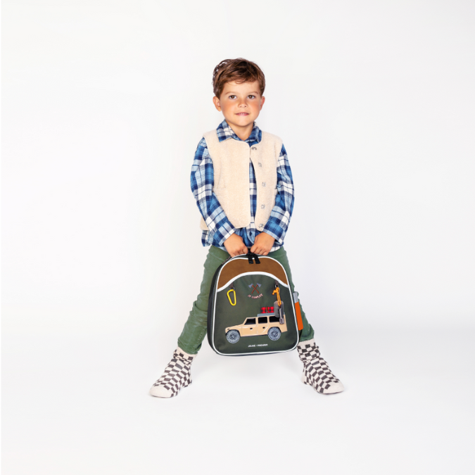 Ergonomic, trendy backpack for toddlers from 2 years old. If you want your toddler to walk the road to independence, the Ralphie Camp Life is a key piece.