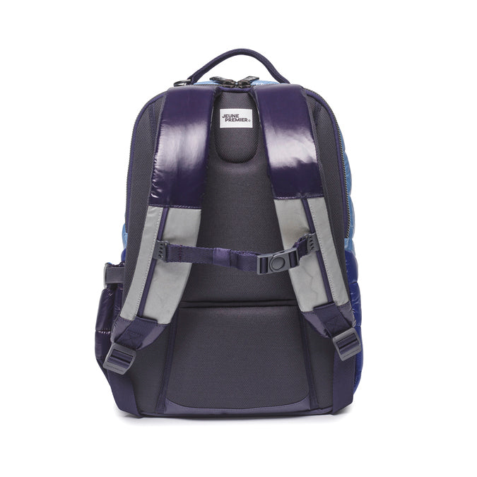 Jeune Premier New Bobbie school backpack Puffer Blue - back panel and ergonomic straps