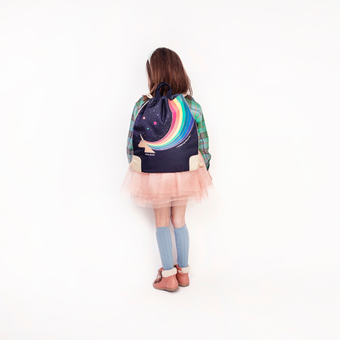 Trendy bag for school and leisure for all ages. Wear it as a tote when you hit the city, a fashionable backpack or as a water repellent gym bag.