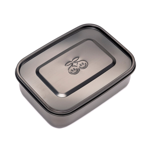 Jeune Premier Black Nickel stainless steel lunch box for kids, dishwasher safe.