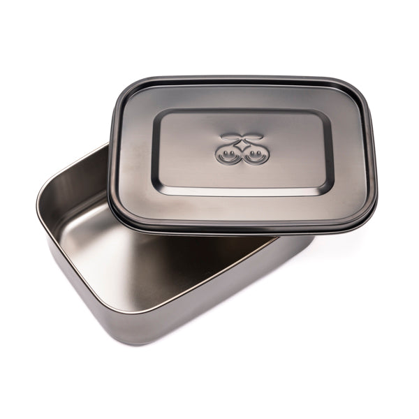 Jeune Premier Black Nickel stainless steel lunch box for kids, dishwasher safe.