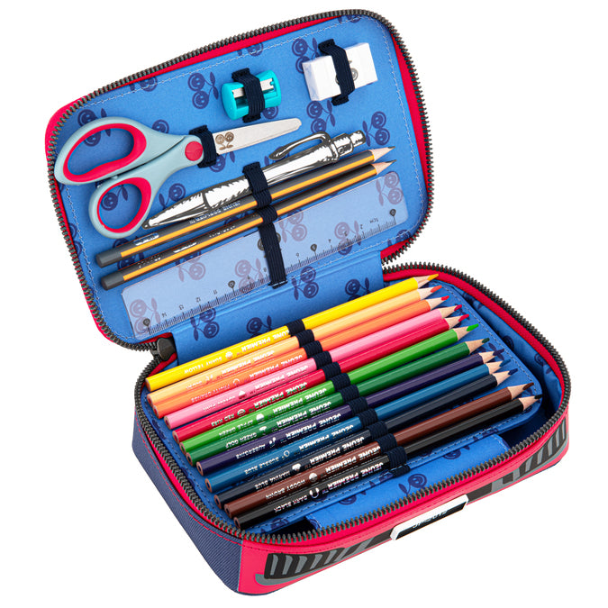 Jeune Premier Pencil Box Filled Porsche in red with car design and stationery inside