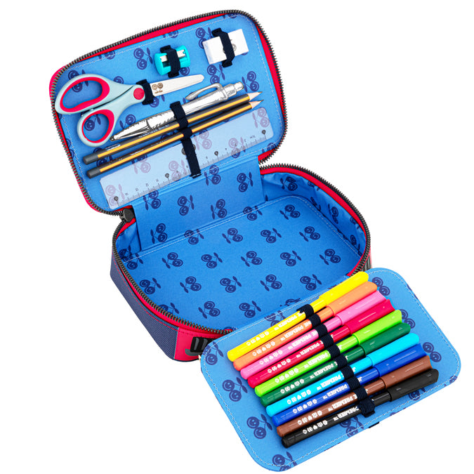 Jeune Premier Pencil Box Filled Porsche in red with car design and stationery inside