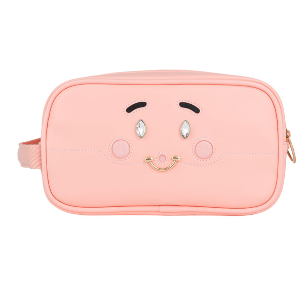 The Travel Pouch by Jeune Premier is a compact, stylish accessory with two zippers for easy organization.