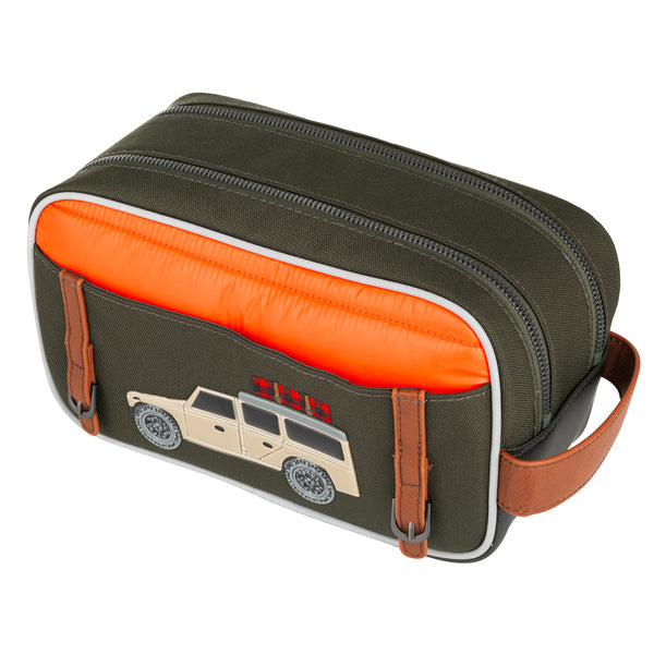 The Travel Pouch by Jeune Premier is a compact, stylish accessory with two zippers for easy organization. It’s the perfect travel companion!