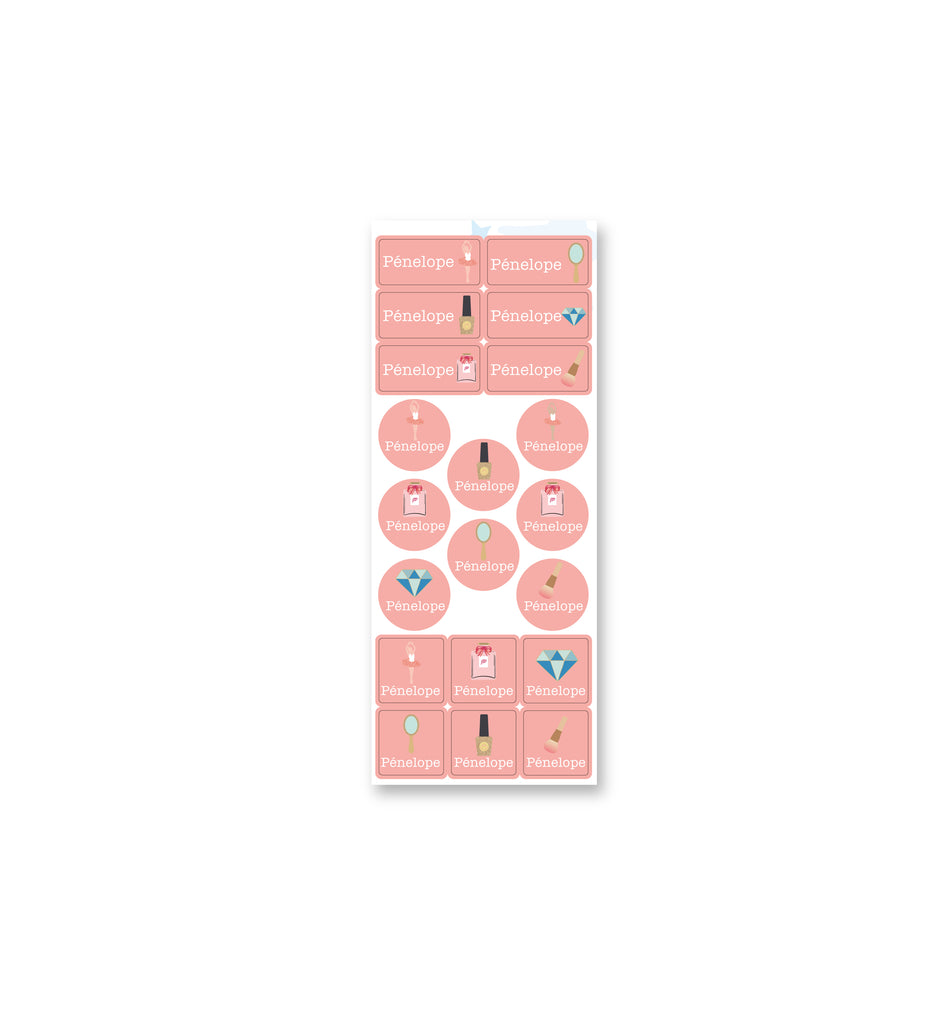Clothing Label Set - Jewellery Box Pink