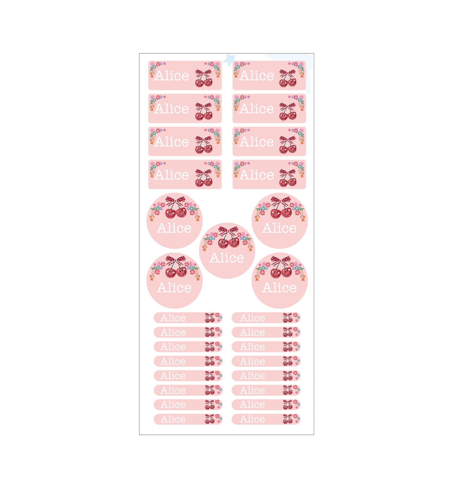Name Label Set - Berry Cute
