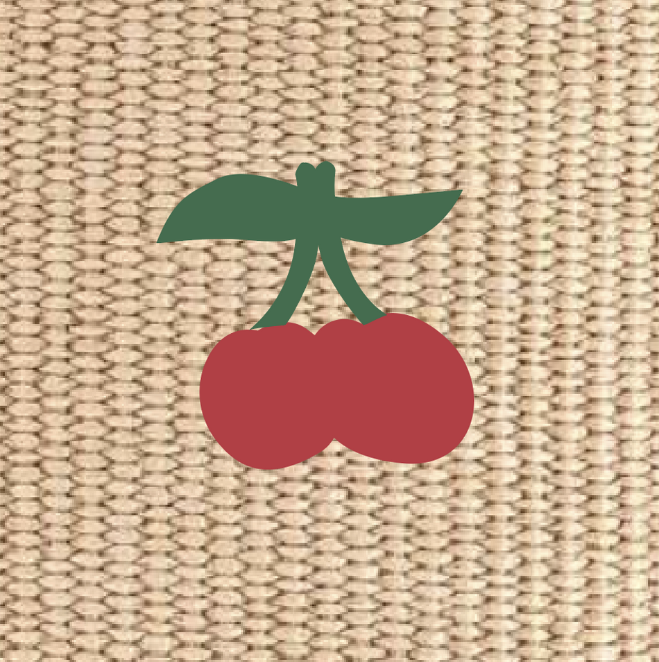 Paquet d'étiquettes - Raffia cherry