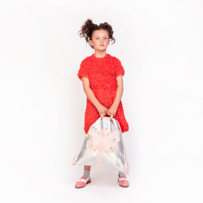 City Bag Magic Elf by Jeune Premier – metallic girls’ gym and swim bag with fairy and flower print
