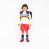 Boy wearing Jeune Premier It Bag Midi Supercats school bag, age 6 to 8