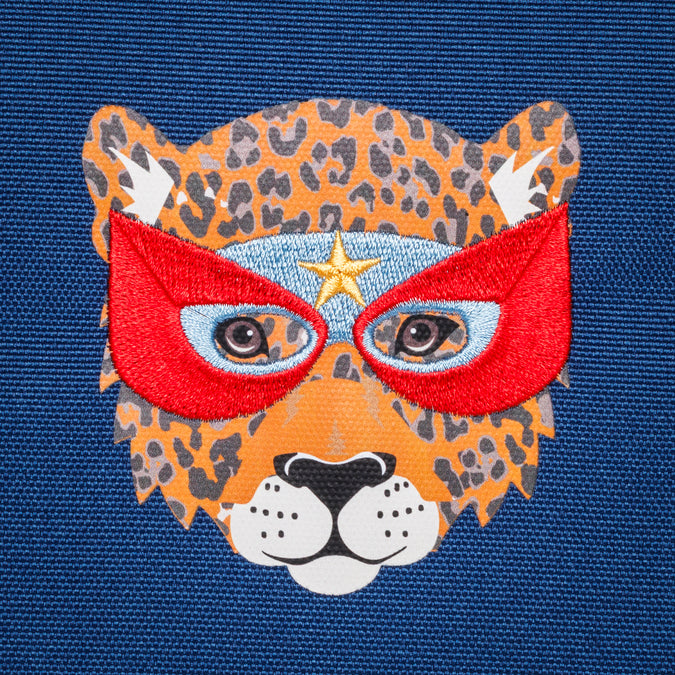 Jeune Premier Backpack Ralphie Supercats blue cat design, recycled water-repellent fabric