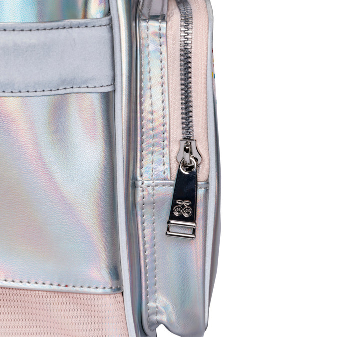 Metallic Ergomaxx Magic Elf ergonomic backpack by Jeune Premier with fairy illustration for girls from first grade