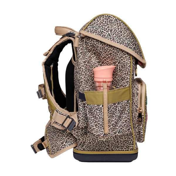 Ergomaxx Ergonomic School Backpack Leopard Cherry | Ages 6-10