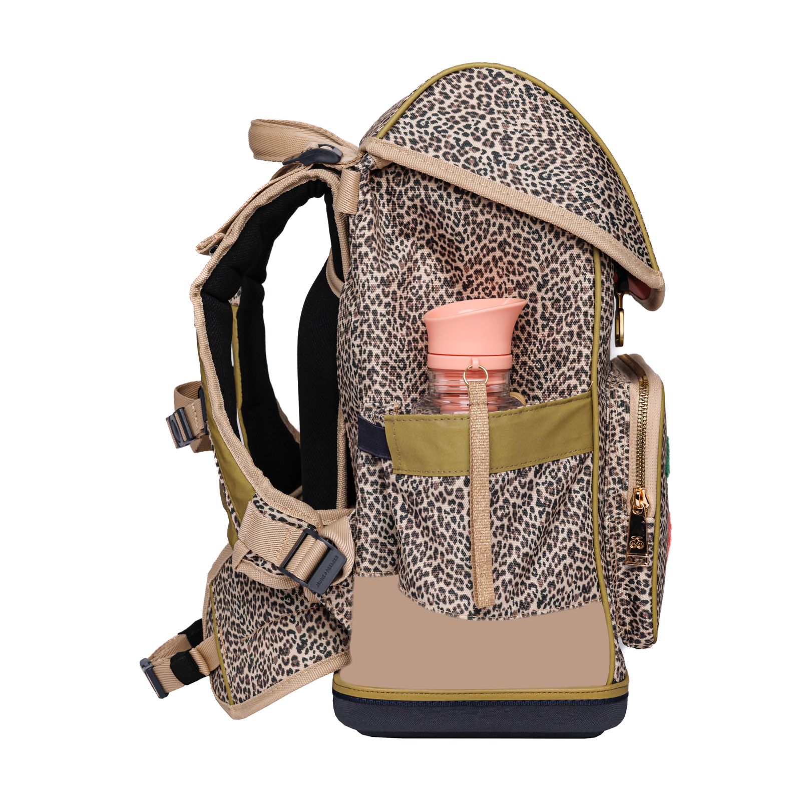Ergomaxx School Backpack Set Leopard Cherry | Girls 6-10 Years