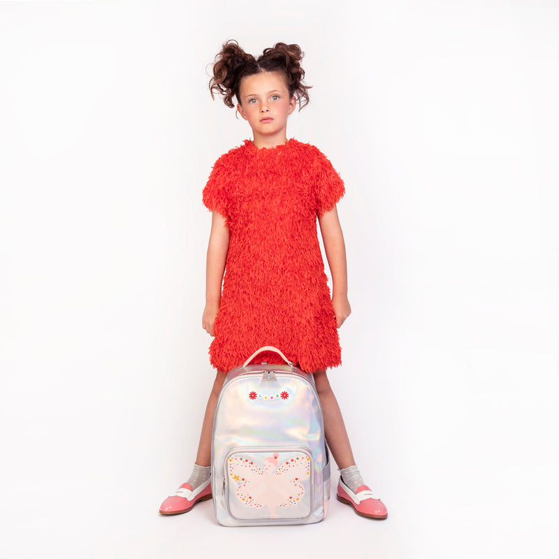 Jeune Premier New Bobbie Magic Elf – ergonomic school backpack for girls aged 6+, pastel pink design, made from recycled materials