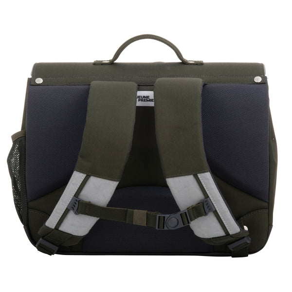 Trendy schoolbag for children from 6 to 8 years old. The bags were inspired by the leather school bags from the old days but with all the modern functionalities that make them timeless classics.