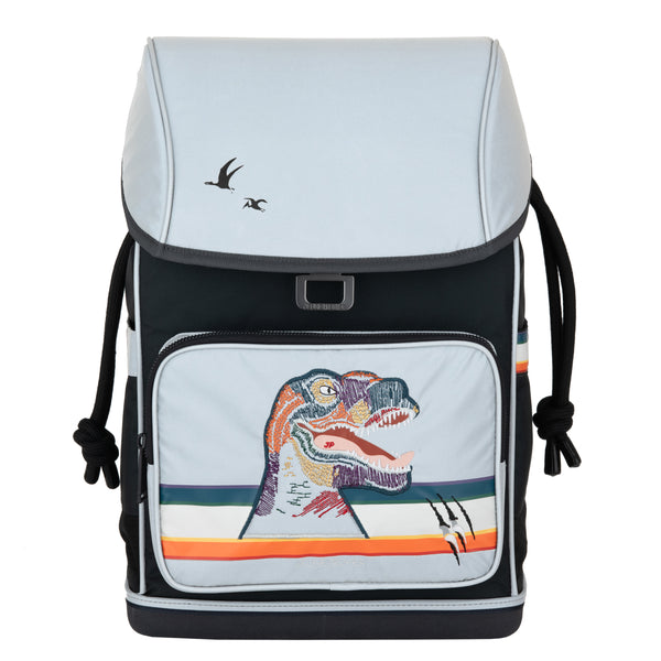 Discover the Jeune Premier Ergomaxx, the most ergonomic, durable and beautiful backpack in the world for boys and girls aged 6 to 10. The Reflectosaurus print is ideal for dinolovers. The reflective material also ensures that your child is safe and visible in traffic!