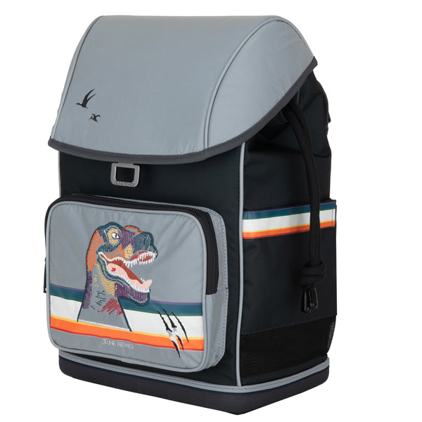 Discover the Jeune Premier Ergomaxx, the most ergonomic, durable and beautiful backpack in the world for boys and girls aged 6 to 10. The Reflectosaurus print is ideal for dinolovers. The reflective material also ensures that your child is safe and visible in traffic!