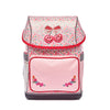 Ergomaxx Set Berry Cute for girls with ergonomic school backpack, city bag, pencil case and filled pencil case in floral pink cherry design