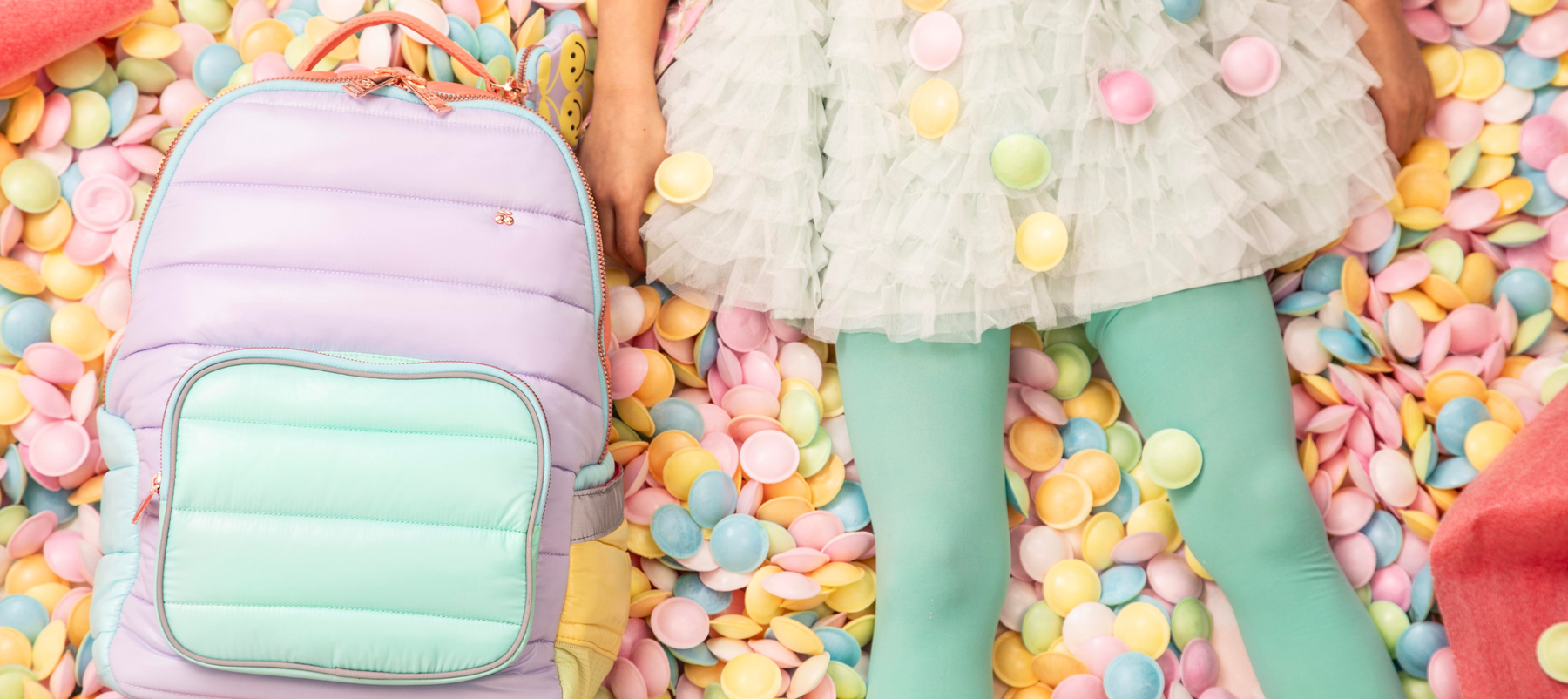 Jeune Premier Backpack New Bobbie Puffer Pastel Party