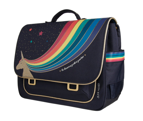 Check out the Jeune Premier bestseller: the It Bag Midi schoolbag is a true back-to-school essential. This Unicorn Gold design is perfect for unicorn, rainbow & sparkle lovers between 6 and 10 years old.