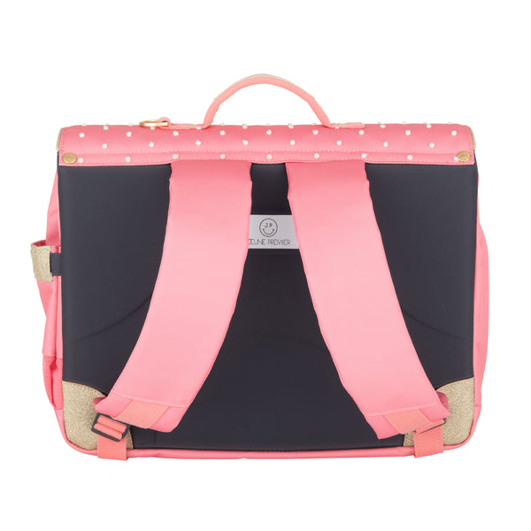 Check out the Jeune Premier bestseller: the It Bag Midi schoolbag, a true back-to-school essential. This high quality schoolbag with a beautiful Croisette Cornette design with glitters is ideal for girls aged 6 to 8 years.