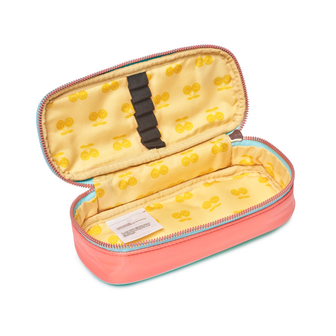 Jeune Premier Pencil Box Puffer Pastel Party – kids' pencil case with pastel print, inside view