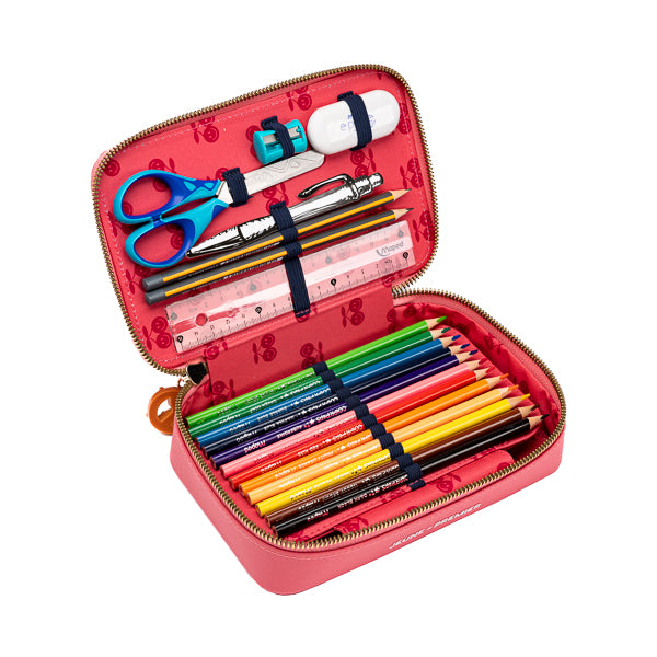 Filled Pencil Case Leopard Cherry | 28-Piece Maped Set | Jeune
