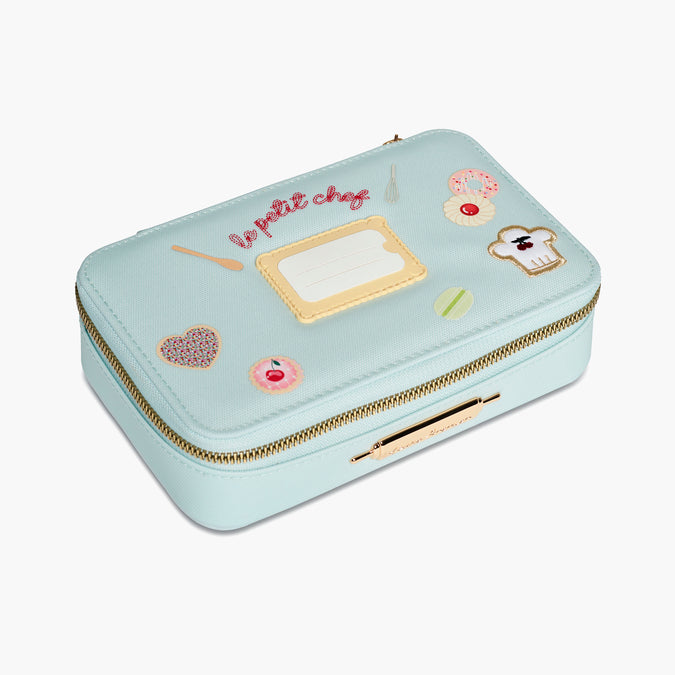 Pencil Box Filled Le Petit Chef in baby blue with pastry chef design, complete with Maped stationery