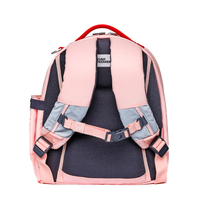 Jeune Premier Backpack Ralphie Berry Cute – ergonomic toddler backpack for girls aged 2–5, pink berry print, made from recycled materials