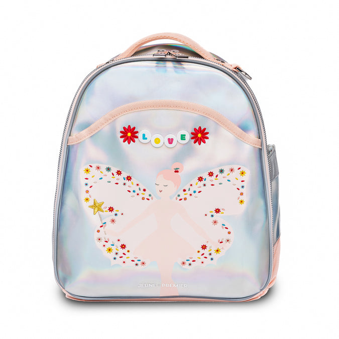 Jeune Premier Backpack Ralphie Magic Elf – ergonomic toddler backpack for girls aged 2–5, pink pastel design, made from recycled materials
