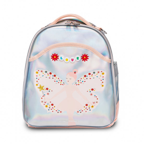 Jeune Premier Backpack Ralphie Magic Elf – ergonomic toddler backpack for girls aged 2–5, pink pastel design, made from recycled materials