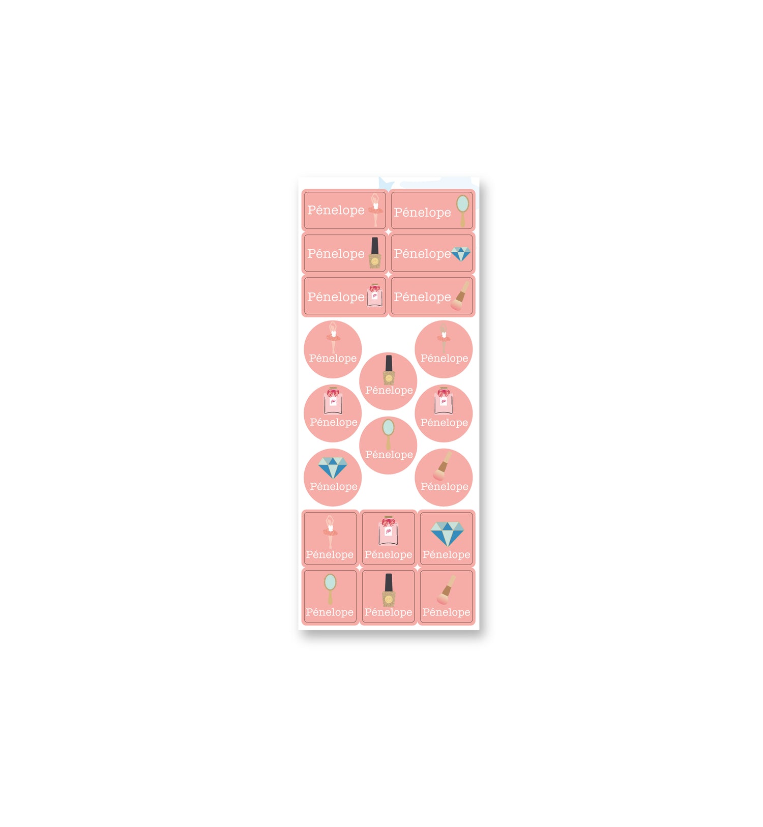 Clothing Label Set - Jewellery Box Pink