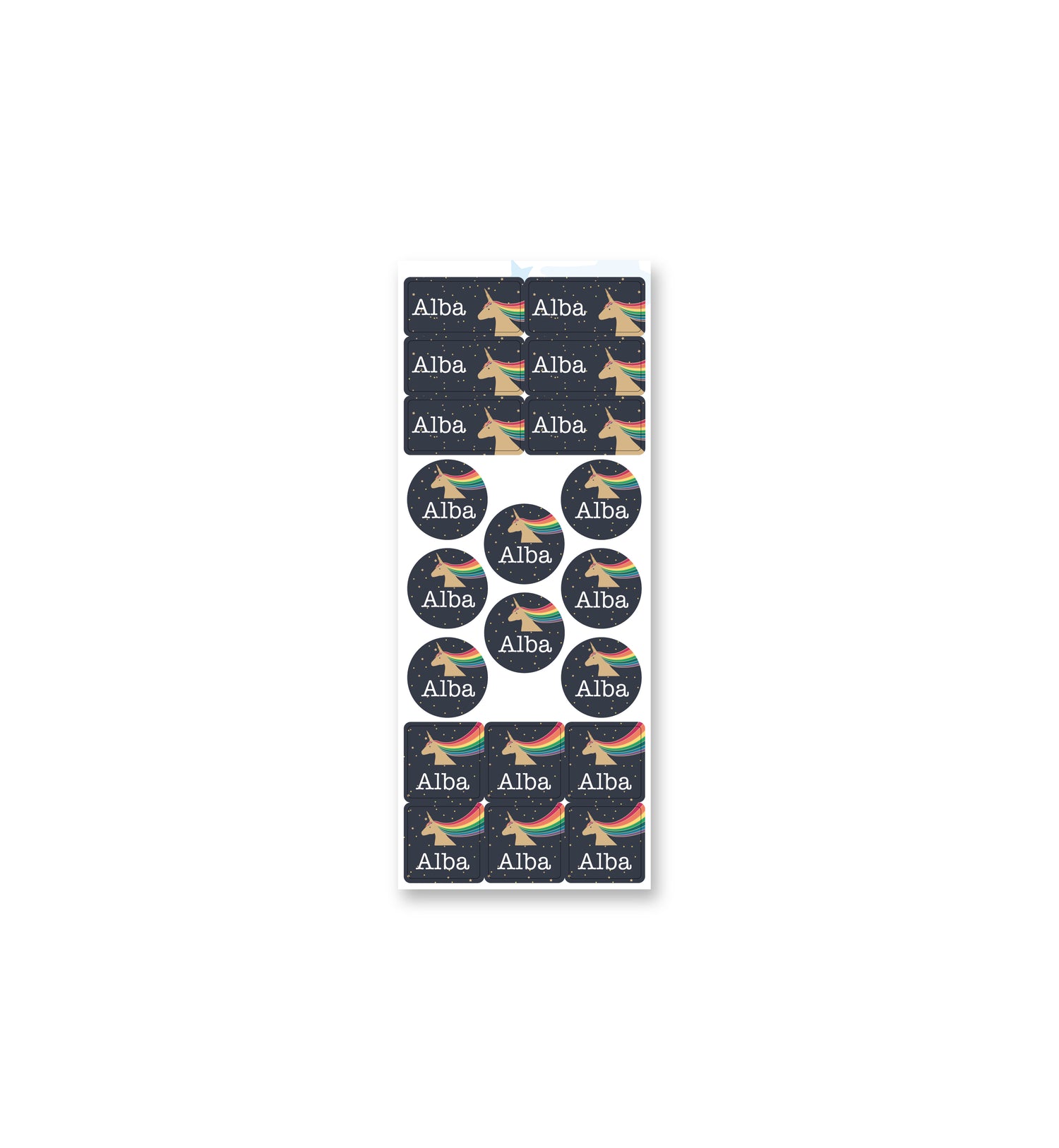 Clothing Label Set - Unicorn Gold