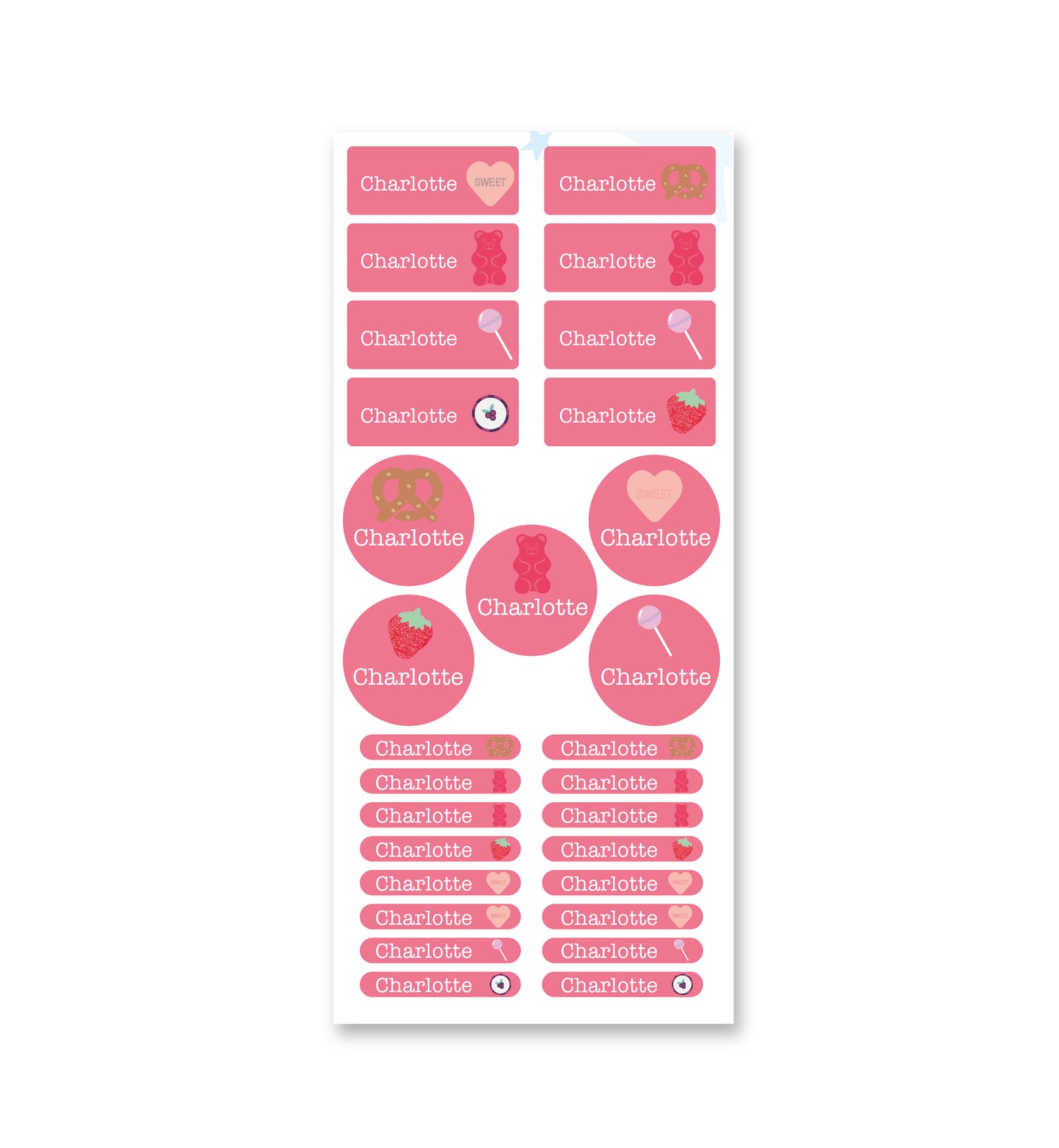 Name Label Set - Candy