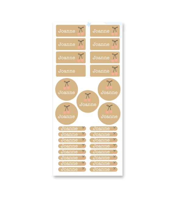 Name Label Set - Cherry Pompon
