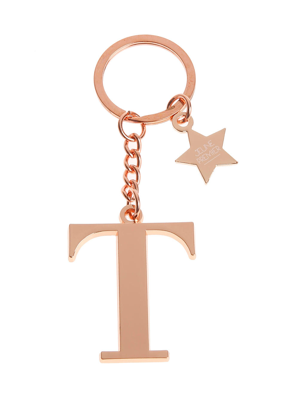 Keychain Letter Rose Gold - T