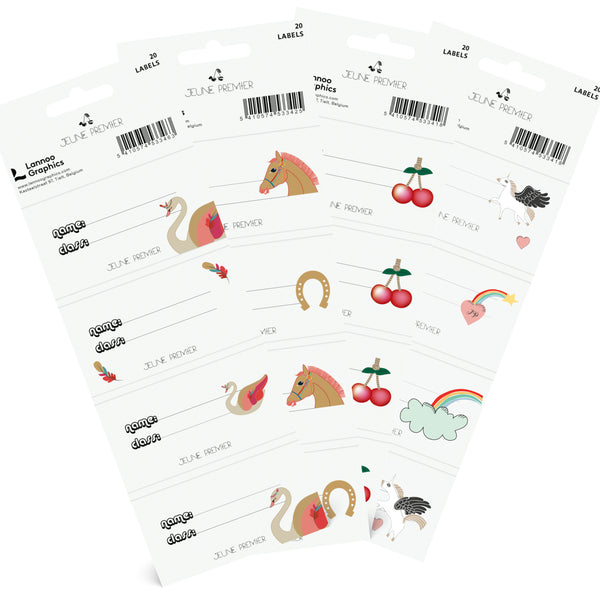 All-in-one stickers, labels & wrapping set - Girls