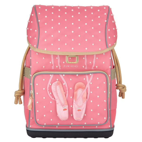 Discover the Jeune Premier Ergomaxx, the most ergonomic, durable and beautiful backpack in the world for girls aged 6 to 10. The Ballerina print is ideal for ballerina girls and pinklovers.
